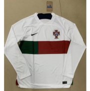 2022 FIFA World Cup Portugal Long Sleeve Away Soccer Jersey Shirt