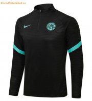 2021-22 Inter Milan Black Green Training Sweatshirt
