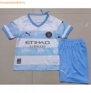 Kids Manchester City 2022-23 Blue Special Soccer Kits Shirt With Shorts