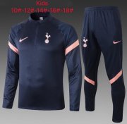 Kids 2020-21 Tottenham Hotspur Navy Training Kits Youth Sweatshirt with Pants
