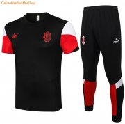 2021-22 AC Milan Black Training Kits Shirt with Pants