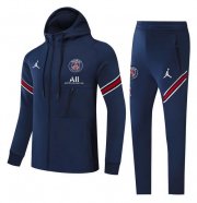 2020-21 PSG X Jordan Royal Blue Training Kits Hoodie Jacket with Pants
