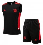 2022-23 Bayern Munich Black Red Training Vest Kits Shirt with Shorts