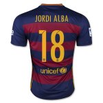 2015-16 Barcelona JORDI ALBA 18 Home Soccer Jersey