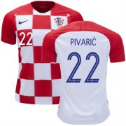 2018 World Cup Croatia Home Soccer Jersey Shirt Josip Pivaric #22