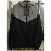 2021-22 Liverpool Grey Black Windbreaker Hoodie Jacket