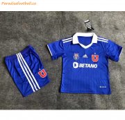 Kids 2022-23 Universidad de Chile Home Soccer Kits Shirt With Shorts