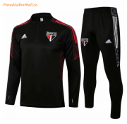 2021-22 Sao Paulo Black Training Kits Sweatshirt with Pants