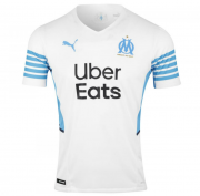 2021-22 Olympique Marseille Home Soccer Jersey Shirt Player Version