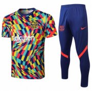 2021-22 Barcelona Rainbow Training Kits Shirt with Pants