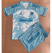 Kids Atlanta United 2021-22 PRIMEBLUE Soccer Kits Shirt With Shorts