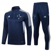 2022-23 Cruzeiro Navy Training Kits Sweatshirt with Pants