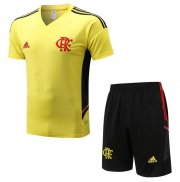 2022-23 Flamengo Yellow Training Kits Shirt with Shorts