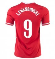 2020 EURO Poland Away Soccer Jersey Shirt ROBERT LEWANDOWSKI #9