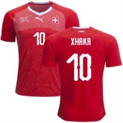 2018 World Cup Switzerland Home Soccer Jersey Shirt Granit Xhaka #10