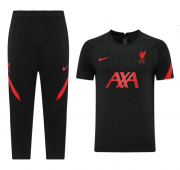 2021-22 Liverpool Black Training Kits Shirt with 3/4 Pants