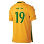 2016 Brazil WILLIAN #19 Home Soccer Jersey
