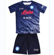 Kids Napoli 2022-23 Third Away Maglia Gara Soccer Kits Shirt With Shorts
