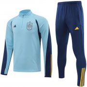 2022 FIFA World Cup Spain Blue Training Sweatshirt Kits with Pants