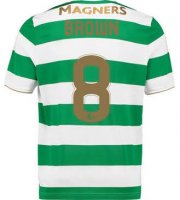 2017-18 Celtic Brown #8 Home Soccer Shirt
