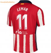 2020-21 Atlético de Madrid Home Soccer Jersey Shirt with Lemar 11 printing