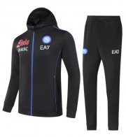 2021-22 Napoli Black Training Kits Hoodie Jacket With Pants