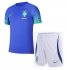 2022 World Cup Brazil Away Kids/Youth Soccer Kits Shirt with Shorts
