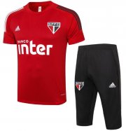 2020-21 Sao Paulo Red Training Sets Capri Pants with Shirt