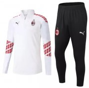 2020-21 AC Milan White Training Suits Sweatshirt with Pants
