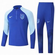 2022-23 Atletico Madrid Blue Training Sweatshirt Kits with Pants