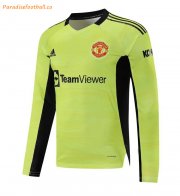 2021-22 Manchester United Long Sleeve Greeen Goalkeeper Soccer Jersey Shirt