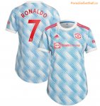 2021-22 Manchester United Women Away Soccer Jersey Shirt Ronaldo #7