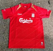2005-06 Liverpool Retro Home Red Soccer Jersey Shirt
