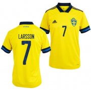 2020 EURO Sweden Home Soccer Jersey Shirt Sebastian Larsson #7