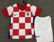 2020 EURO Croatia Kids Home Soccer Kits Shirt with Shorts