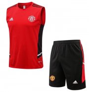 2022-23 Manchester United Red Training Kits Shirt with Pants