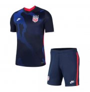 Kids USA 2020 Away Soccer Shirt With Shorts