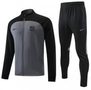 2022-23 Barcelona Grey Black Training Kits Jacket with Pants