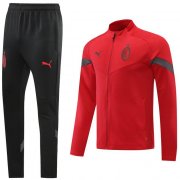 2022-23 AC Milan Red Training Kits Jacket with Pants