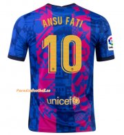 2021-22 Barcelona Third Away Soccer Jersey Shirt with ANSU FATI 10 printing