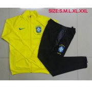 2020 Brazil Yellow Training Jacket Suits with Trousers