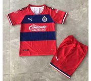 Kids Chivas 2019-20 Away Soccer Shirt With Shorts