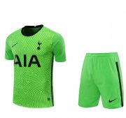 2020-21 Tottenham Hotspur Goalkeeper Green Soccer Jersey Kits (Shirt+Shorts)