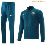 2021-22 Club America Green Tracksuits Training Jacket Kits With Pants