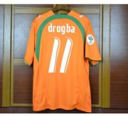 2006 Ivory Coast Retro Home Soccer Jersey Shirt #11 drogba