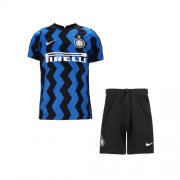 Kids Inter Milan 2020-21 Home Soccer Shirt With Shorts