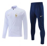 2022 FIFA World Cup France White Training Kits Jacket with Pants
