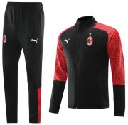 2020-21 AC Milan Black Red Training Suits Jacket with Trousers