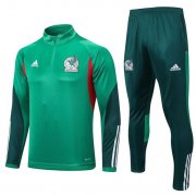 2022 FIFA World Cup Mexico Green Training Kits Sweatshirt with Pants