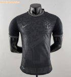 2022 Brazil All Black Special Soccer Jersey Shirt Player Version
